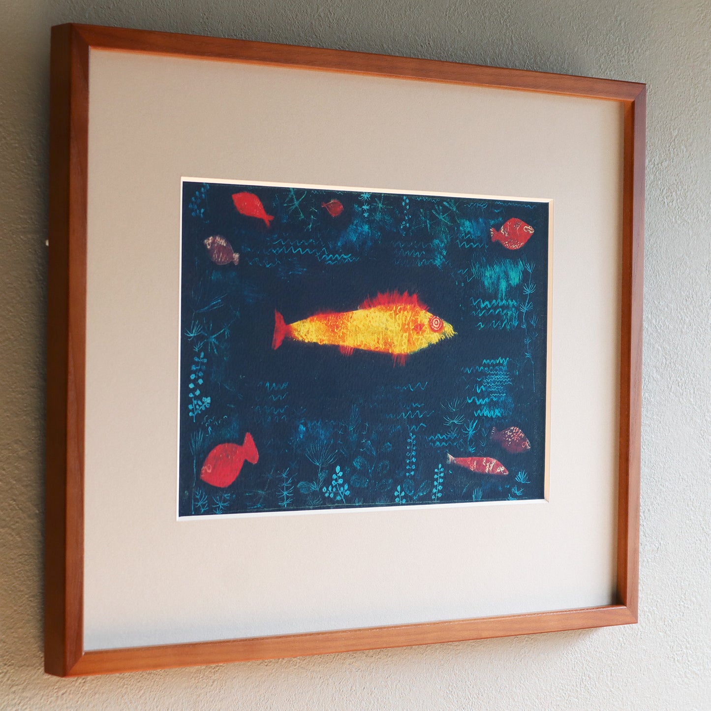 パウル・クレー「黄金の魚」アートポスター（フレーム付き） / Paul Klee “The Goldfish” 絵画・名画［額入り］2