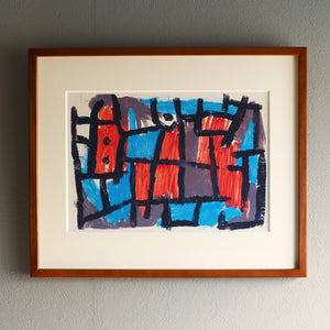 パウル・クレー「ある夜の前の時間」アートポスター（フレーム付き） / Paul Klee “The Hour Before One Night” 絵画・名画［額入り］1