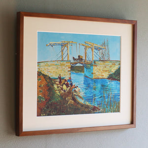 フィンセント・ファン・ゴッホ 「アルルの跳ね橋」アートポスター（フレーム付き）2