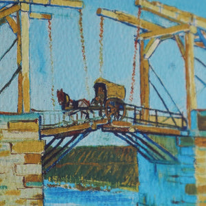 フィンセント・ファン・ゴッホ 「アルルの跳ね橋」アートポスター（フレーム付き）4