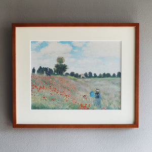 クロード・モネ 「アルジャントゥイユのひなげし」アートポスター（フレーム付き） / Claude Monet“The Poppy field near Argenteuil”名画・絵画［額入り］1