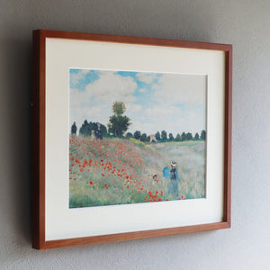 クロード・モネ 「アルジャントゥイユのひなげし」アートポスター（フレーム付き） / Claude Monet“The Poppy field near Argenteuil”名画・絵画［額入り］2