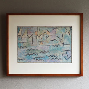 パウル・クレー「デュイスブルクのライン川」アートポスター（フレーム付き） / Paul Klee “The Rhine at Duisburg (1937)”絵画・名画［額入り］1