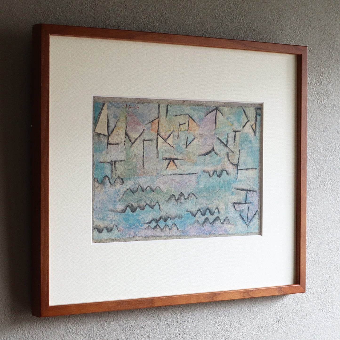 パウル・クレー「デュイスブルクのライン川」アートポスター（フレーム付き） / Paul Klee “The Rhine at Duisburg (1937)” 絵画・名画［額入り］2