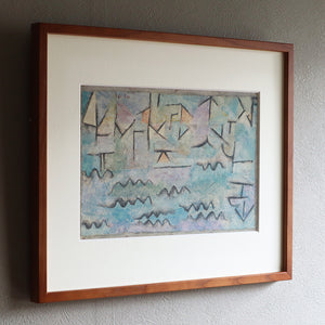 パウル・クレー「デュイスブルクのライン川」アートポスター（フレーム付き） / Paul Klee “The Rhine at Duisburg (1937)”絵画・名画［額入り］2