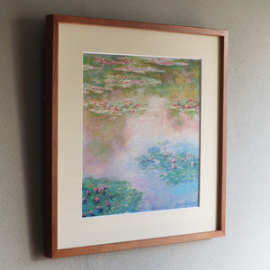 クロード・モネ 「睡蓮 1907年」アートポスター（フレーム付き） / Claude Monet“Water Lilies 1907”名画・絵画［額入り］2