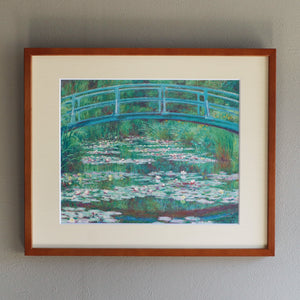 クロード・モネ 「ジヴェルニーの日本の橋と睡蓮の池 1899年」アートポスター（フレーム付き） / Claude Monet“Water Lilies and Japanese Bridge at Giverny”名画・絵画［額入り］1
