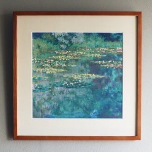クロード・モネ 「睡蓮の池 1904年」アートポスター（フレーム付き） / Claude Monet“Water lily pond”名画・絵画［額入り］1