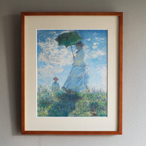 クロード・モネ 「散歩、日傘をさす女性」アートポスター（フレーム付き） / Claude Monet“Woman with a Parasol - Madame Monet and Her Son”名画・絵画［額入り］1