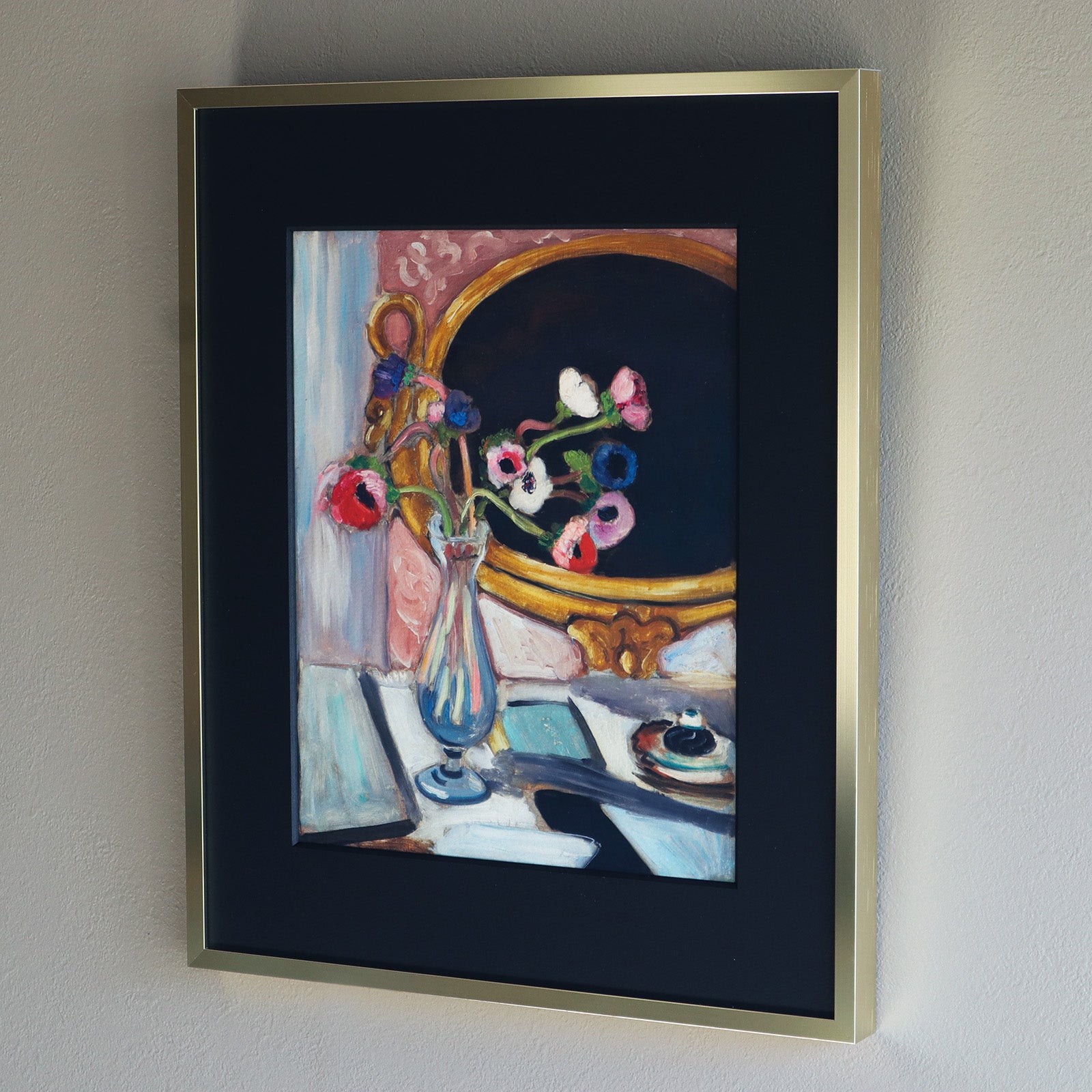 アンリ・マティス 「黒い鏡のアネモネ」アートポスター（フレーム付き） /  Henri Matisse “Anémones au miroir noir (1919)” 絵画・名画［額入り］3