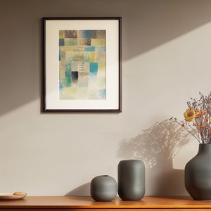 パウル・クレー「居留地の最初の家」アートポスター（フレーム付き） / Paul Klee “First house of a settlement” 絵画・名画［額入り］0