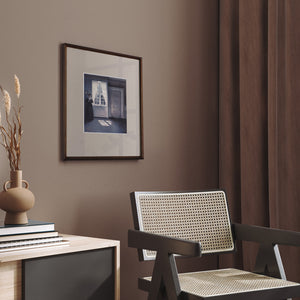 ヴィルヘルム・ハマスホイ 「室内、ストランゲーゼ30番地」アートポスター（フレーム付き）絵画・名画［額入り］1