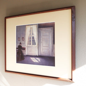 ヴィルヘルム・ハマスホイ 「ストランゲーゼからの日差しの差し込む部屋」アートポスター（ヴィンテージフレーム付き）絵画・名画［額入り］3