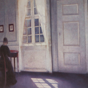 ヴィルヘルム・ハマスホイ 「ストランゲーゼからの日差しの差し込む部屋」アートポスター（ヴィンテージフレーム付き）絵画・名画［額入り］4