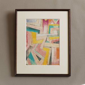 パウル・クレー「色づけされた角」アートポスター（フレーム付き） / Paul Klee “Colored horns” 絵画・名画［額入り］1