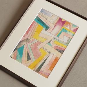 パウル・クレー「色づけされた角」アートポスター（フレーム付き） / Paul Klee “Colored horns” 絵画・名画［額入り］2