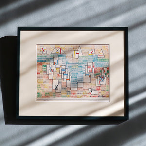 パウル・クレー「プロヴァンスの海岸 6」アートポスター（フレーム付き） / Paul Klee “Côte de Provence 6” 絵画・名画［額入り］1