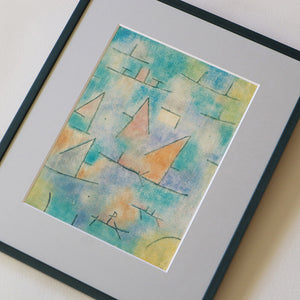 パウル・クレー「ヨットの浮かぶ港」アートポスター（フレーム付き） / Paul Klee “Harbour with sailing ships”絵画・名画［額入り］2