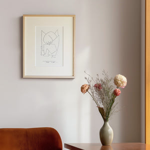 パウル・クレー「泣いている天使」アートポスター（フレーム付き）※大サイズ / Paul Klee “es weint” 絵画・名画［額入り］0