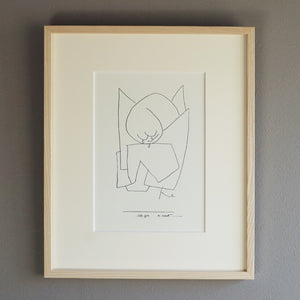 パウル・クレー「泣いている天使」アートポスター（フレーム付き）※大サイズ / Paul Klee “es weint” 絵画・名画［額入り］1