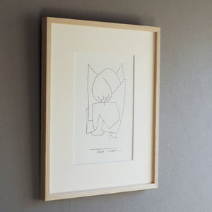 パウル・クレー「泣いている天使」アートポスター（フレーム付き）※大サイズ / Paul Klee “es weint” 絵画・名画［額入り］2