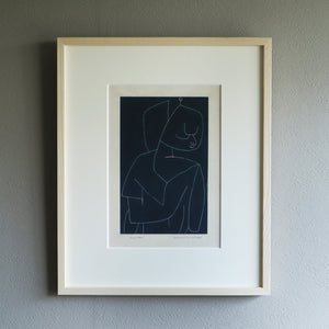 パウル・クレー「異国の寺院の少女」 アートポスター（フレーム付き）/ Paul Klee “Exotic girl from the temple” 絵画・名画［額入り］1