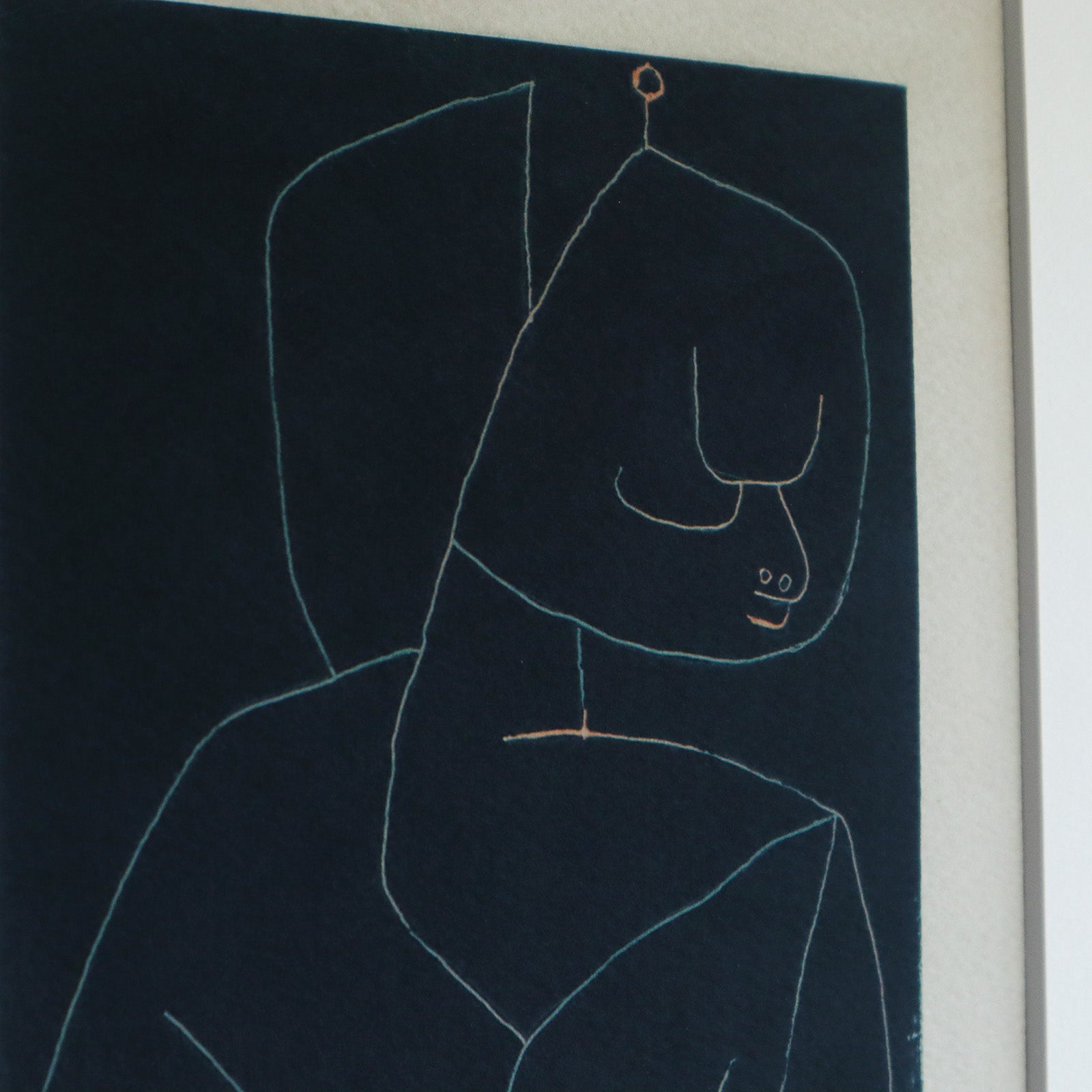 パウル・クレー「異国の寺院の少女」 アートポスター（フレーム付き）/ Paul Klee “Exotic girl from the temple” 絵画・名画［額入り］4