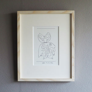 パウル・クレー「子猫ちゃんのひとり言」アートポスター（フレーム付き） / Paul Klee “monologue of kitten” 絵画・名画［額入り］1