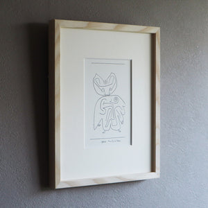 パウル・クレー「子猫ちゃんのひとり言」アートポスター（フレーム付き） / Paul Klee “monologue of kitten” 絵画・名画［額入り］2