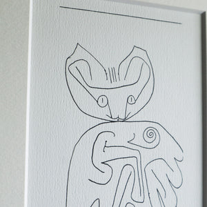 パウル・クレー「子猫ちゃんのひとり言」アートポスター（フレーム付き） / Paul Klee “monologue of kitten” 絵画・名画［額入り］6