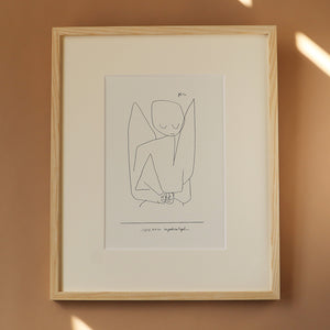 パウル・クレー「忘れっぽい天使 アートポスター（フレーム付き）※四つ切サイズ 絵画・名画［額入り］1