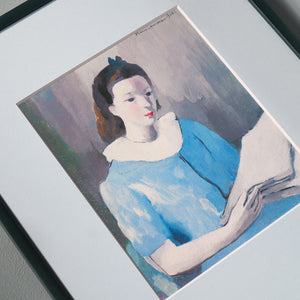 マリー・ローランサン 「シュザンヌ・モロー（青い服）」アートポスター（フレーム付き）絵画・名画［額入り］3