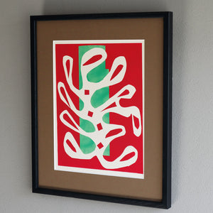 アンリ・マティス 「白い海藻と赤と緑の背景」アートポスター（フレーム付き） /  Henri Matisse “Algue blanche sur fond rouge et vert (1947)” 絵画・名画［額入り］3