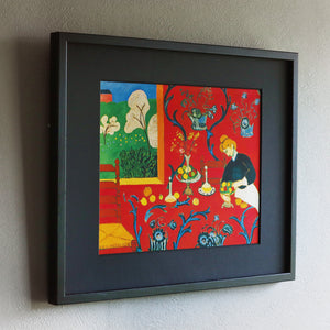 アンリ・マティス 「赤い部屋（赤のハーモニー）」アートポスター（フレーム付き） / Henri Matisse “The Dessert:Harmony in Red”名画・絵画［額入り］2