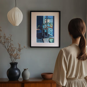 アンリ・マティス 「金魚鉢のある室内」アートポスター（フレーム付き） / Henri Matisse “Interior with a Goldfish Bowl”名画・絵画［額入り］0