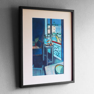 アンリ・マティス 「金魚鉢のある室内」アートポスター（フレーム付き） / Henri Matisse “Interior with a Goldfish Bowl”名画・絵画［額入り］2