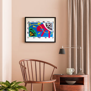 アンリ・マティス 版画集『ジャズ』「馬、曲馬師、道化師」アートポスター（フレーム付き）絵画・名画［額入り］00