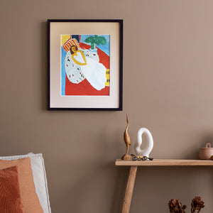 アンリ・マティス 「白い服を着た若い女、赤い背景」アートポスター（フレーム付き） / Henri Matisse “June fille en blanc, found rouge” 名画・絵画［額入り］0