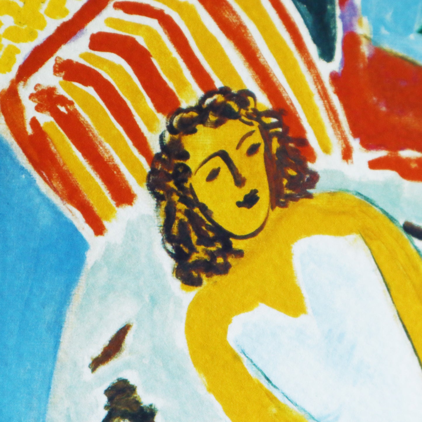 アンリ・マティス 「白い服を着た若い女、赤い背景」アートポスター（フレーム付き） / Henri Matisse “June fille en blanc, found rouge” 名画・絵画［額入り］4