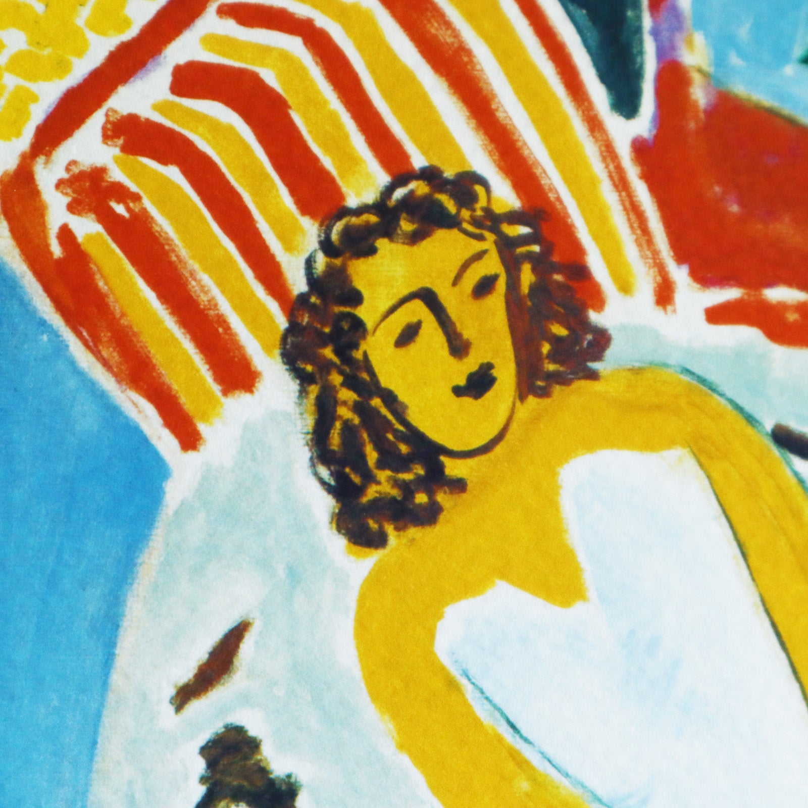 アンリ・マティス 「白い服を着た若い女、赤い背景」アートポスター（フレーム付き） / Henri Matisse “June fille en blanc, found rouge” 名画・絵画［額入り］4