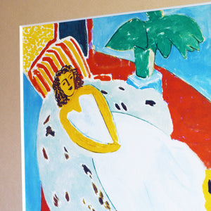 アンリ・マティス 「白い服を着た若い女、赤い背景」アートポスター（フレーム付き） / Henri Matisse “June fille en blanc, found rouge” 名画・絵画［額入り］6