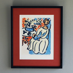 アンリ・マティス 「黄色のドレスを着たマリー＝ジョゼ」アートポスター（フレーム付き） /  Henri Matisse “Marie-José en robe jaune (1950)” 絵画・名画［額入り］1