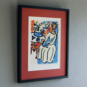 アンリ・マティス 「黄色のドレスを着たマリー＝ジョゼ」アートポスター（フレーム付き） /  Henri Matisse “Marie-José en robe jaune (1950)” 絵画・名画［額入り］2