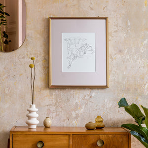 アンリ・マティス 「ムーア風の椅子に横たわるオダリスク。ペン画。1928.」アートポスター（フレーム付き） 世界の名画・絵画［額入り］0