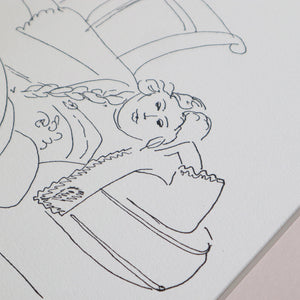 アンリ・マティス 「ムーア風の椅子に横たわるオダリスク。ペン画。1928.」アートポスター（フレーム付き） 世界の名画・絵画［額入り］4