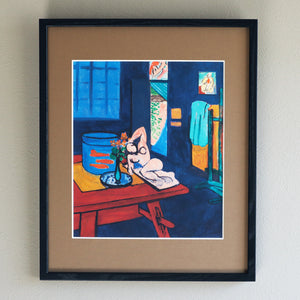 アンリ・マティス 「金魚のいるアトリエ」アートポスター（フレーム付き） /  Henri Matisse “Studio with Goldfish (1912)” 絵画・名画［額入り］1