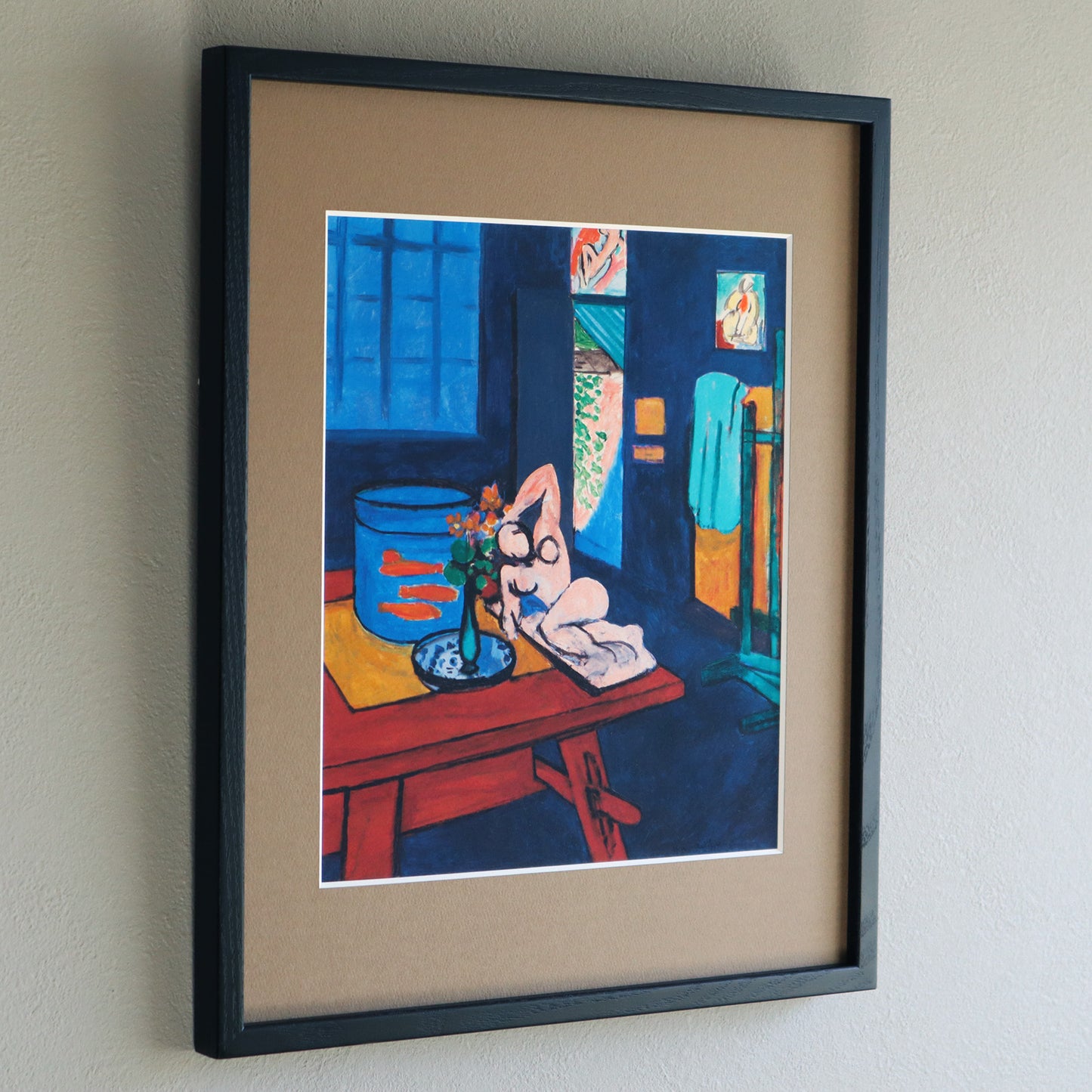 アンリ・マティス 「金魚のいるアトリエ」アートポスター（フレーム付き） /  Henri Matisse “Studio with Goldfish (1912)” 絵画・名画［額入り］2
