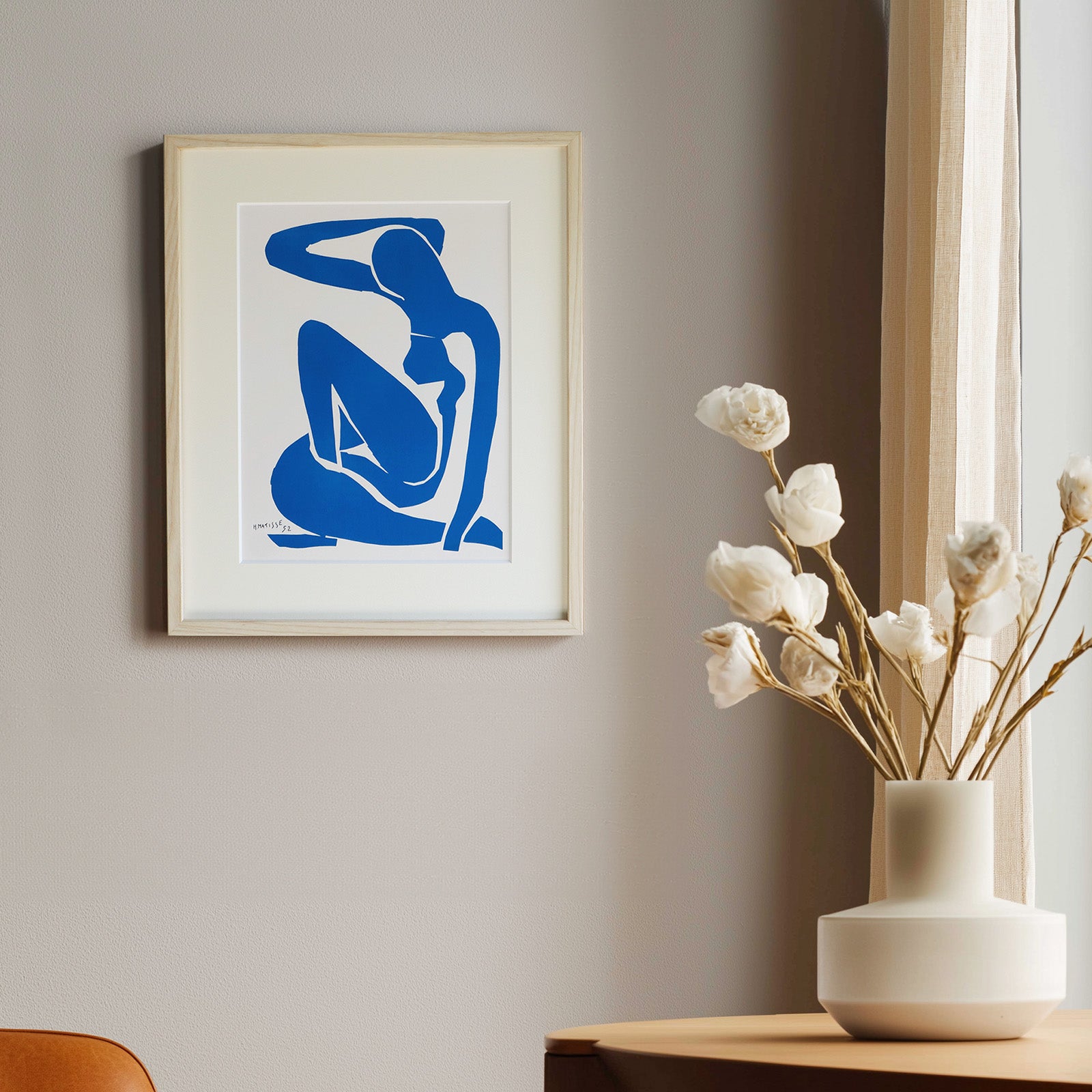 アンリ・マティス 「ブルーヌード I」アートポスター（フレーム付き） /  Henri Matisse “Nu bleu I” 絵画・名画［額入り］0