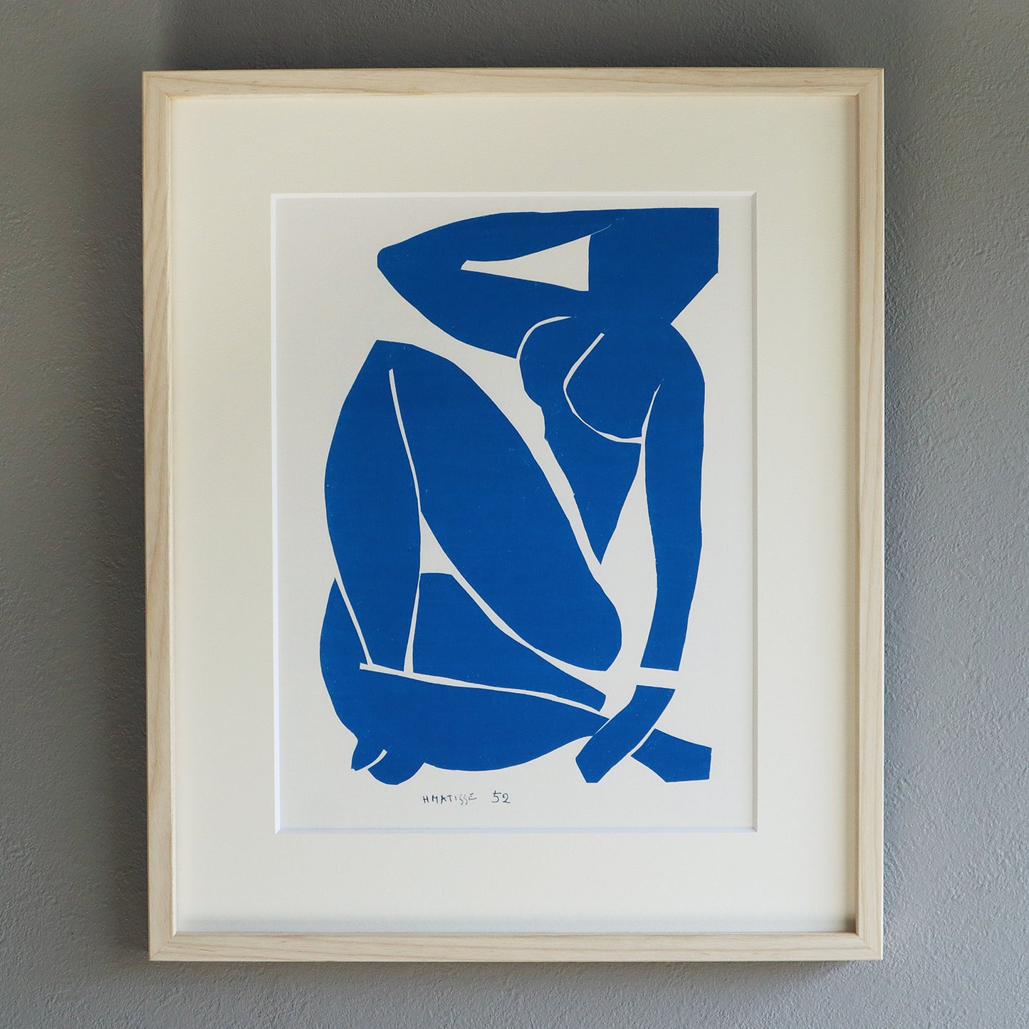 アンリ・マティス 「ブルーヌード III」アートポスター（フレーム付き） /  Henri Matisse “Blue Nude III” 絵画・名画［額入り］1