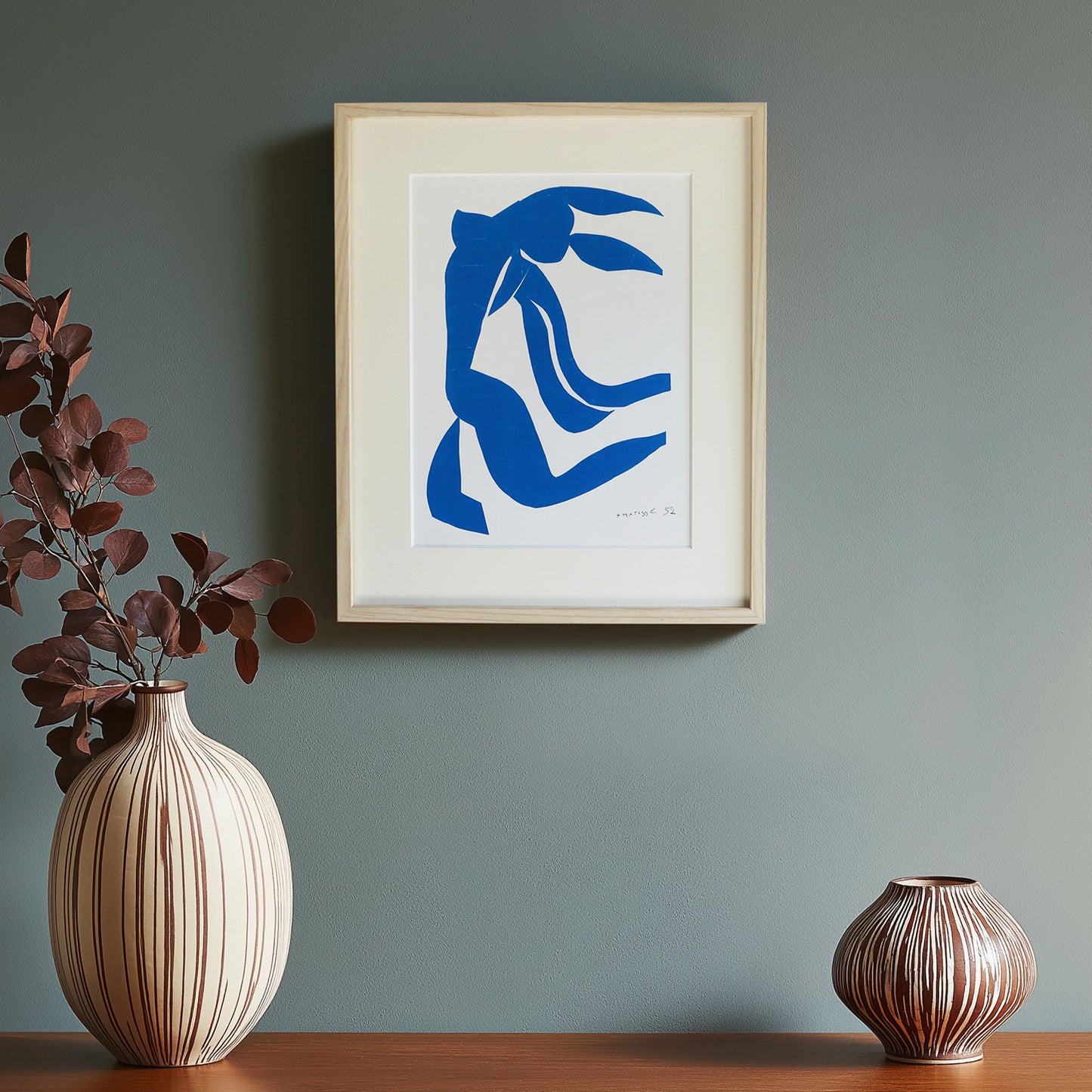 アンリ・マティス 「たなびく髪の毛」アートポスター（フレーム付き） /  Henri Matisse “The Flowing Hair” 絵画・名画［額入り］0